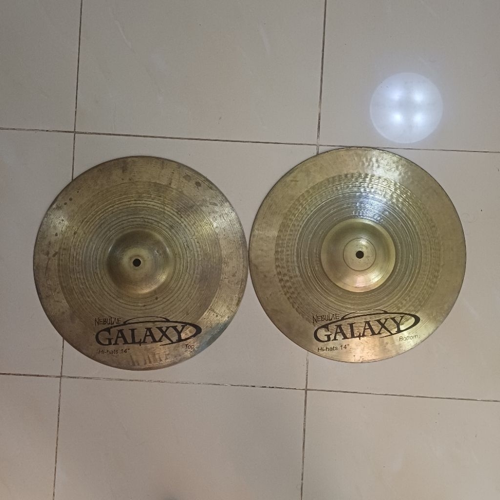 Hihat Cymbal 14" Nebulae Galaxy 14 Inch 1 set Bekas Minus