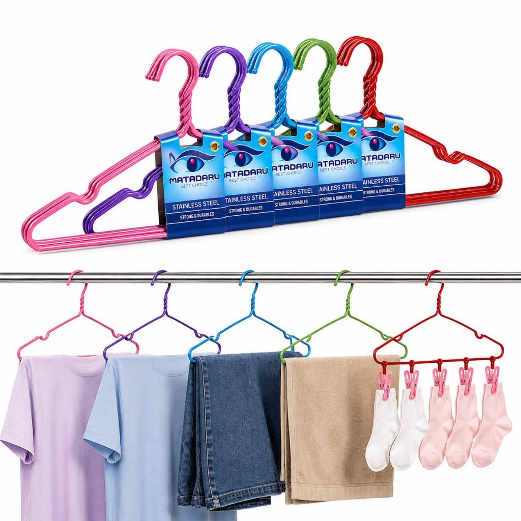 COATING HANGER BAJU STAINLESS ANTI KARAT ( 10 PCS )