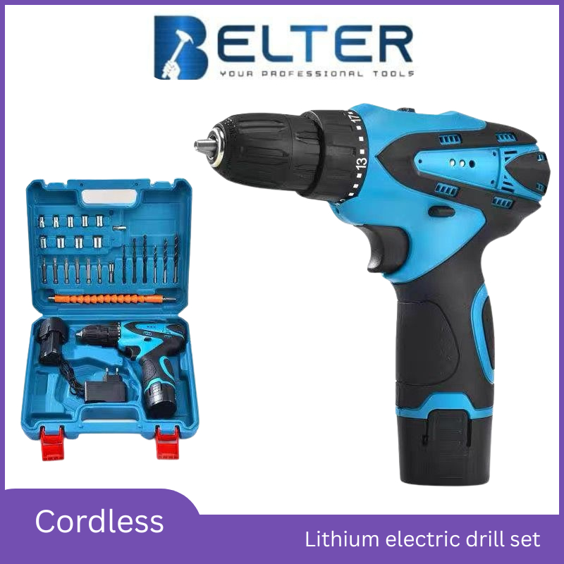 Mesin Bor Baterai Tangan/Cordless Drill Battery Dengan 2 Baterai Cordless Drill Battery Impact Drill