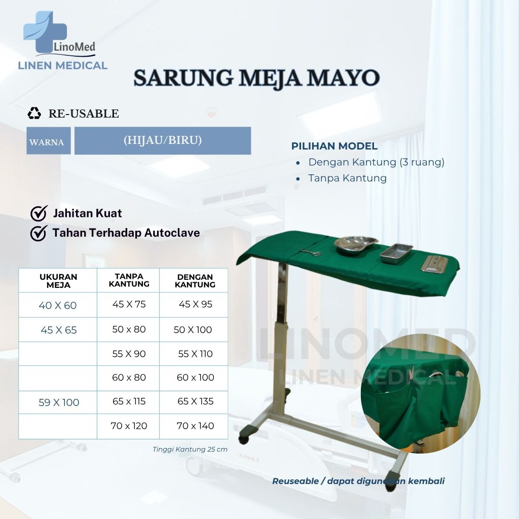 Sarung Meja Mayo - Taipan Luxury (Taipan Drill / Taipan Tropical)