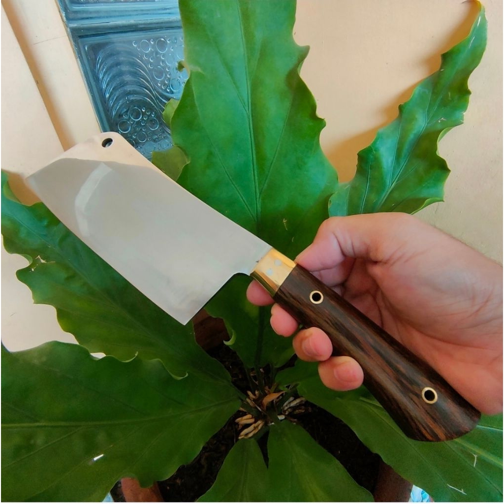 DC11 Cleaver Kitchen Knife, Pisau cacah daging 17cm premium dengan bahan Baja DC11 yang setara denga