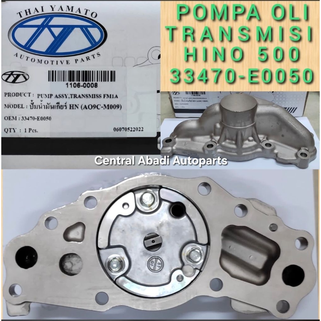 Pompa Oli Transmisi Oil Pump Assy Hino 500 M009 33470-E0050