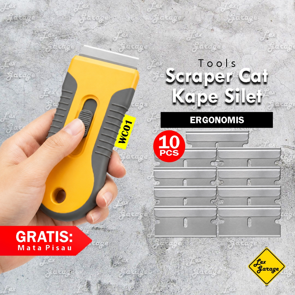 Kape Gagang Silet Scraper Skrap Pengerok Cat Sealant Stiker