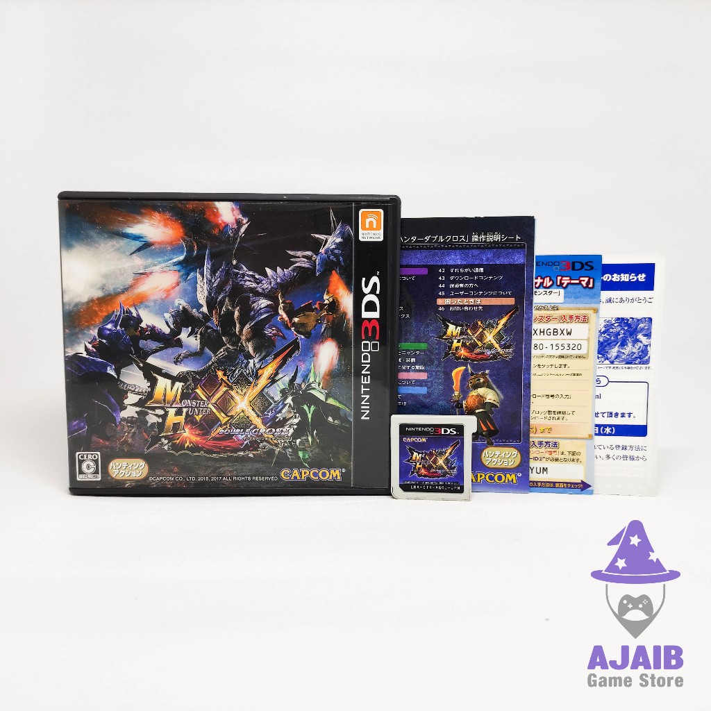 Monster Hunter XX Double Cross JPN Nintendo 3DS 2DS Game Fullset