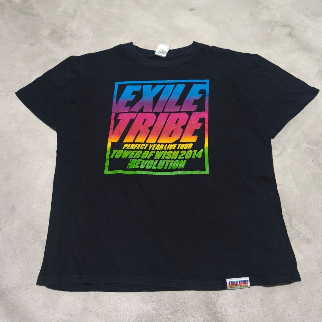 Baju kaos band pria Exile Tribe perfect year 2014 hitam