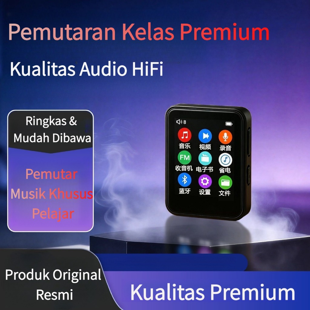 [128GB] MP4 MP5 Bluetooth Layar Sentuh MP3 Player Portable Bisa Hubung Bluetooth Baca Novel Video Mu