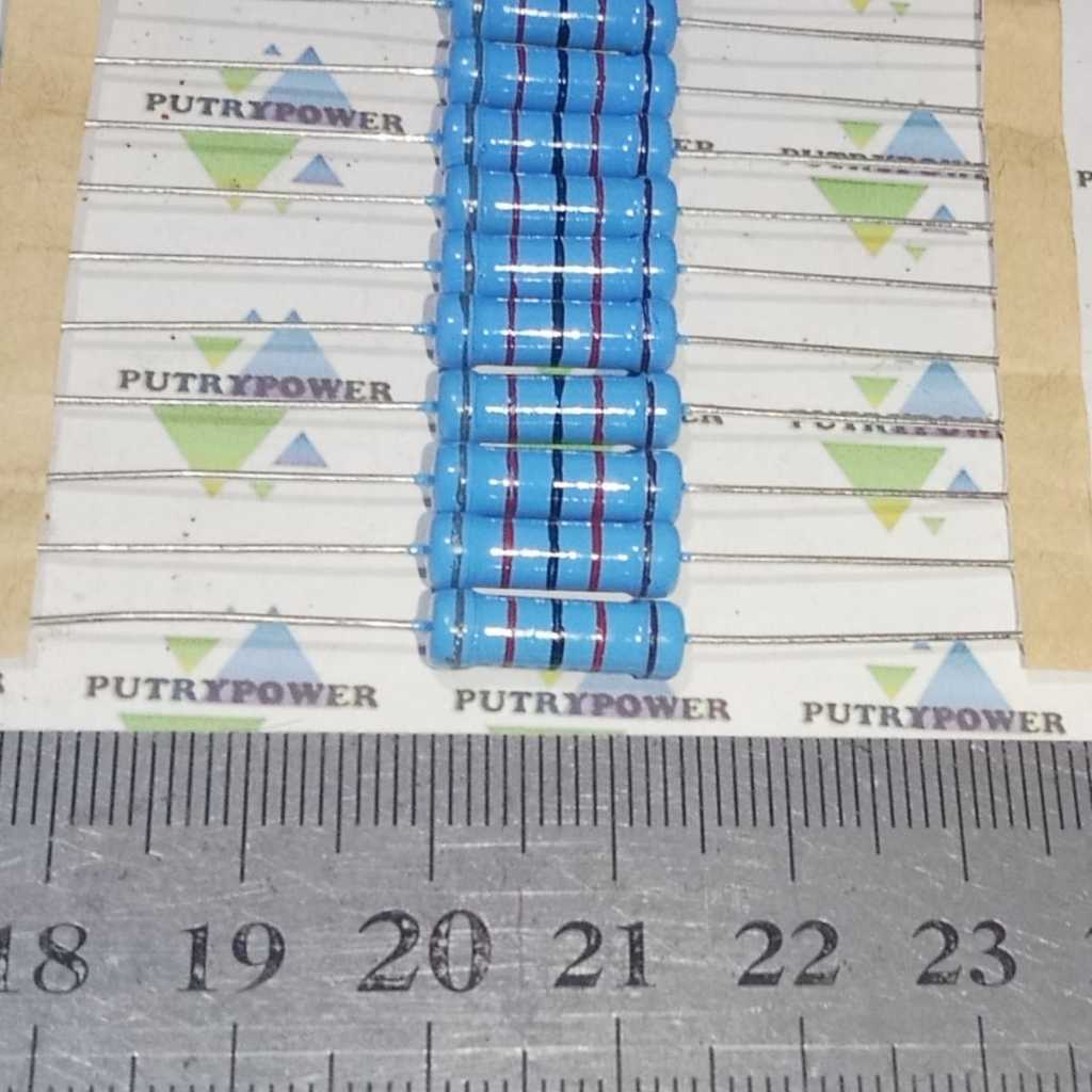 metal film 82K 2W 1% resistor 82k  2 watt  82 kilo ohm 2 w 2watt 1 persen 82 k 2w  82000  OHM  BIRU 