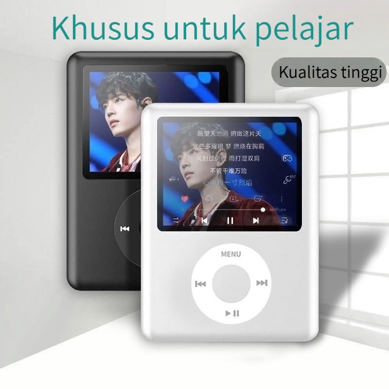 MP3 Player Bluetooth 128GB untuk Pelajar | MP4 Pemutar Musik Portable Belajar Inggris & Lagu