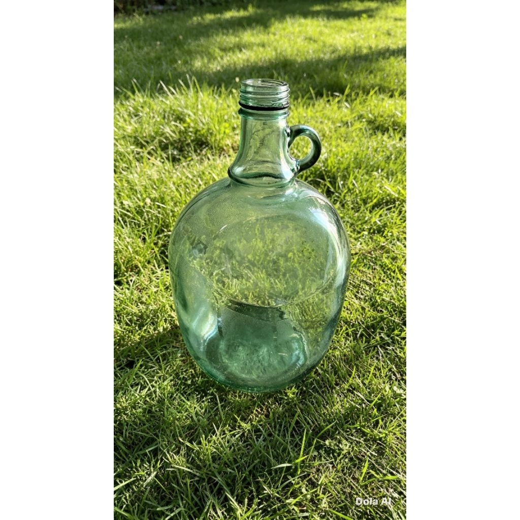 BOTOL KACA HIJAU ANTIK 3 LITER JUMBO