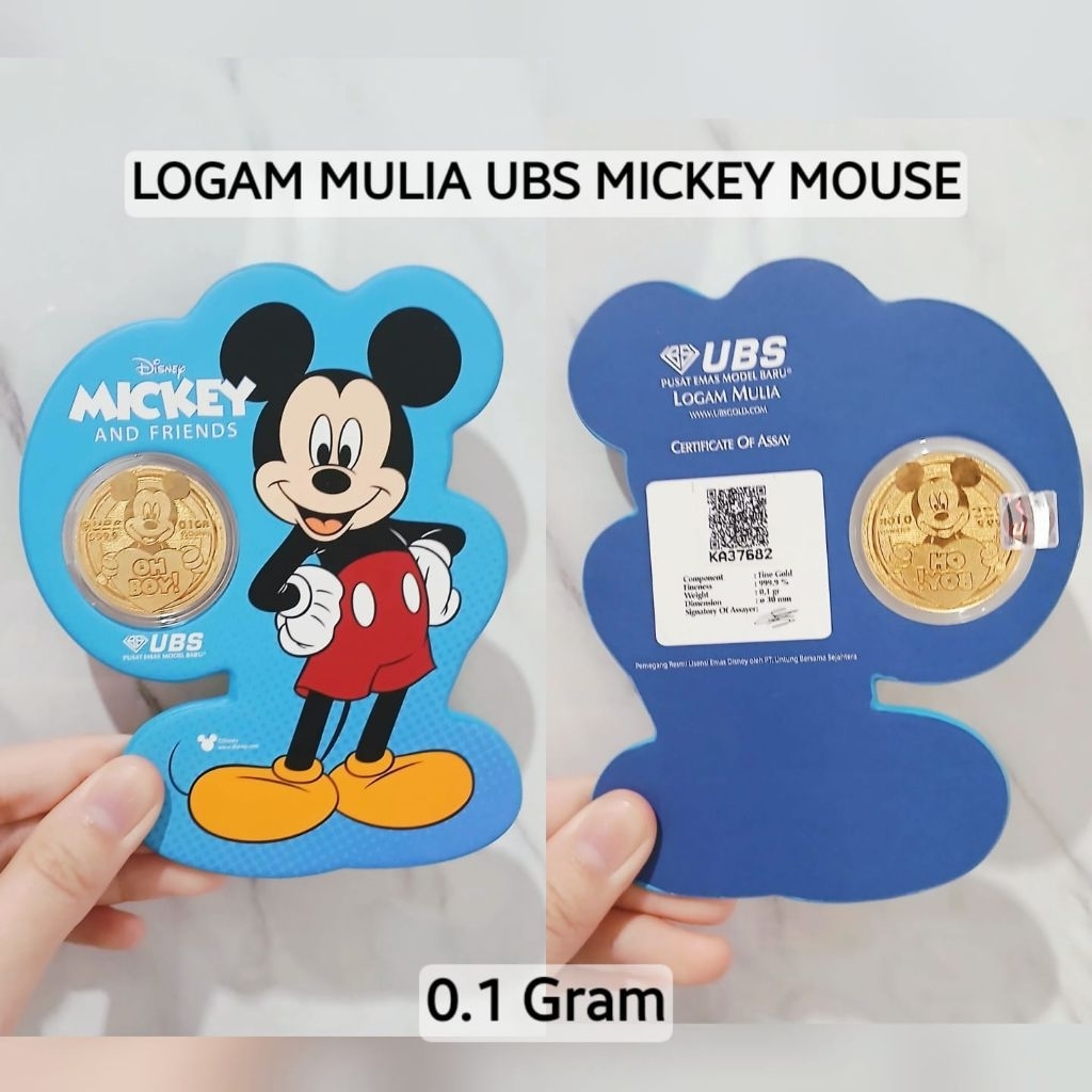 Logam mulia UBS 0.1 gram Mickey mouse