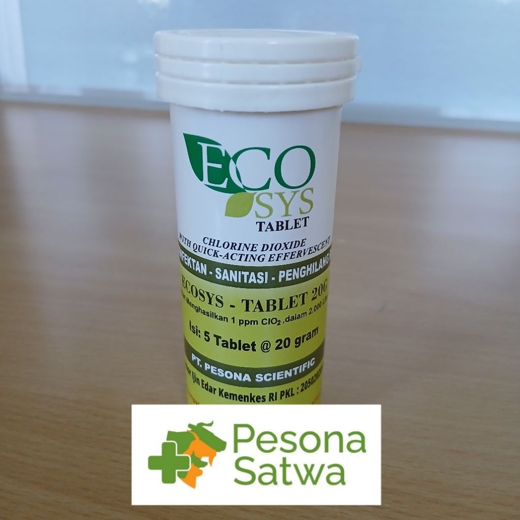 ecosys tablet 5pcs -Disinfectan & Deodorizer- Klorin dioksida , Chlorine dioxide