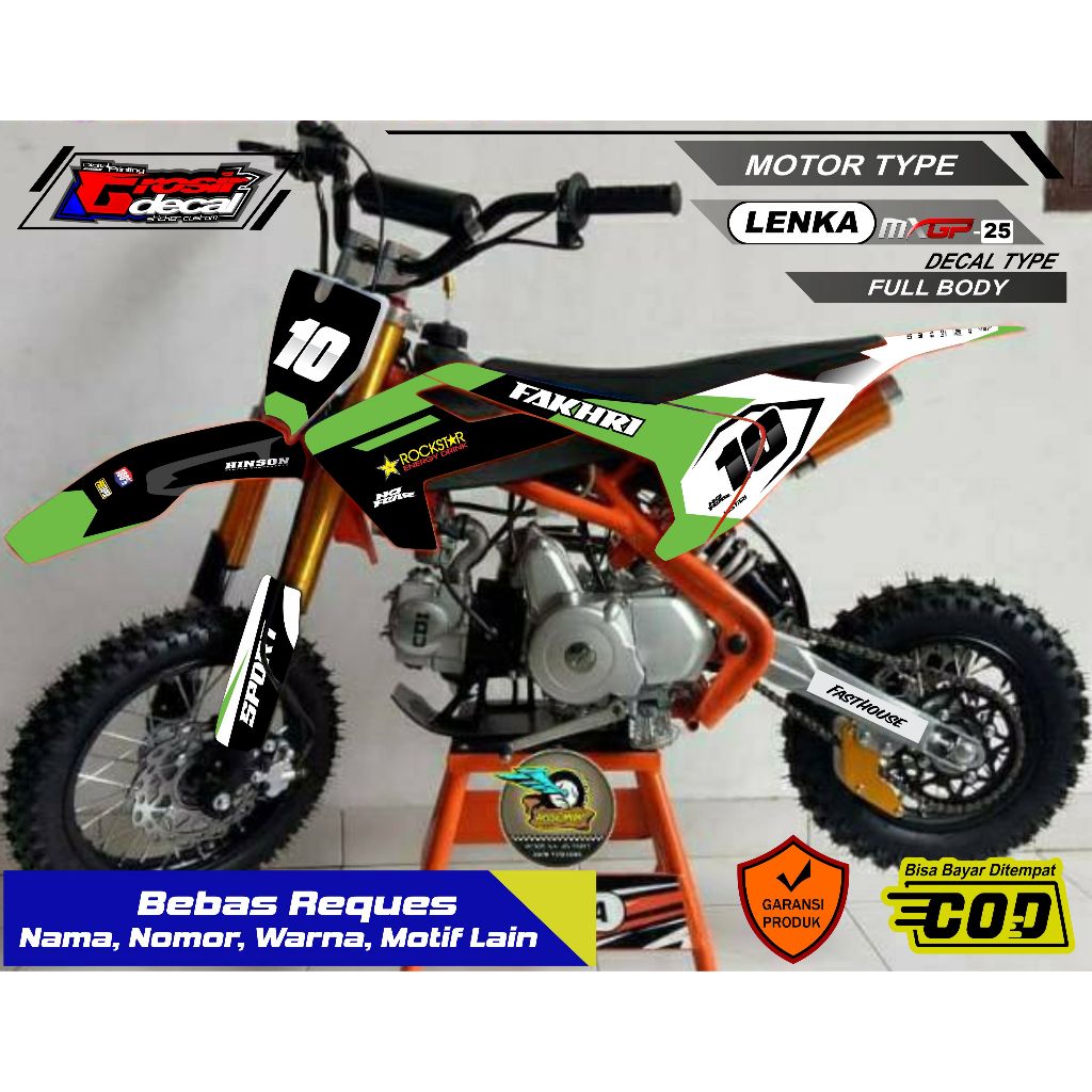 Striping Stiker Trail Mini LENKA 110cc / ZUUMAV 110cc / CRZ 110cc / MINI MOTOR 110cc / TAO MOTOR 110