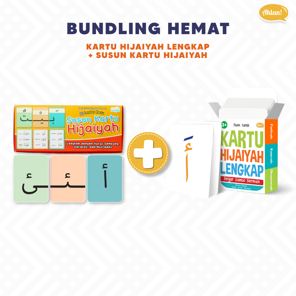 Ahlan - Susun Kartu Hijaiyah + Kartu Hijaiyah Lengkap Ahlan