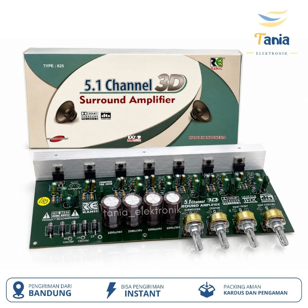 Power Amplifier 5.1 Channel TDA2030 RE Ranic PCB Kit Audio Surround Home Theater