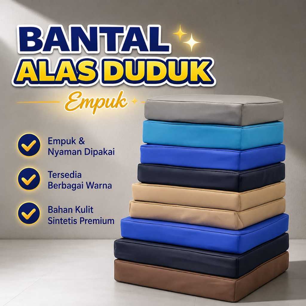 Bantal Alas Duduk Lesehan Tebal 8cm 50x50 Bantal Kursi Sofa Kayu Bantalan