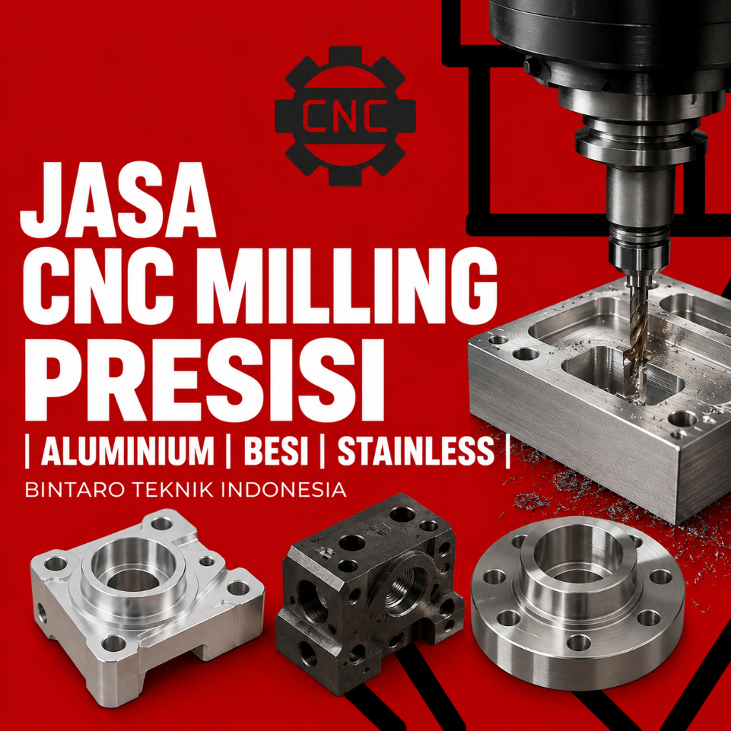 Jasa CNC Milling Presisi | Aluminium | Besi | Stainless