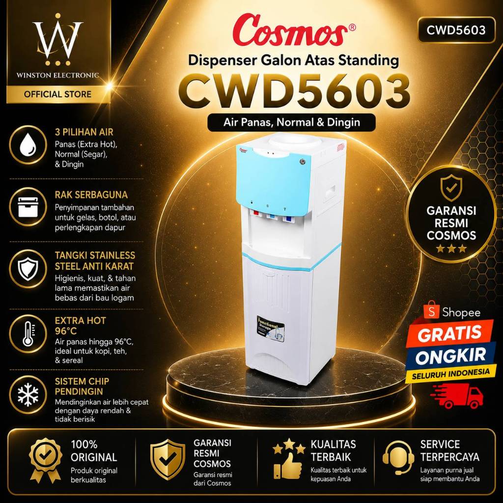COSMOS DISPENSER GALON ATAS CWD-5603/CWD5603/CWD 5603/CWD-5603/DISPENSER GALON ATAS/COSMOS ORIGINAL