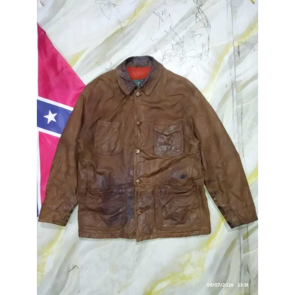VINTAGE HENRY COTTON CASUAL LEATHER JACKET