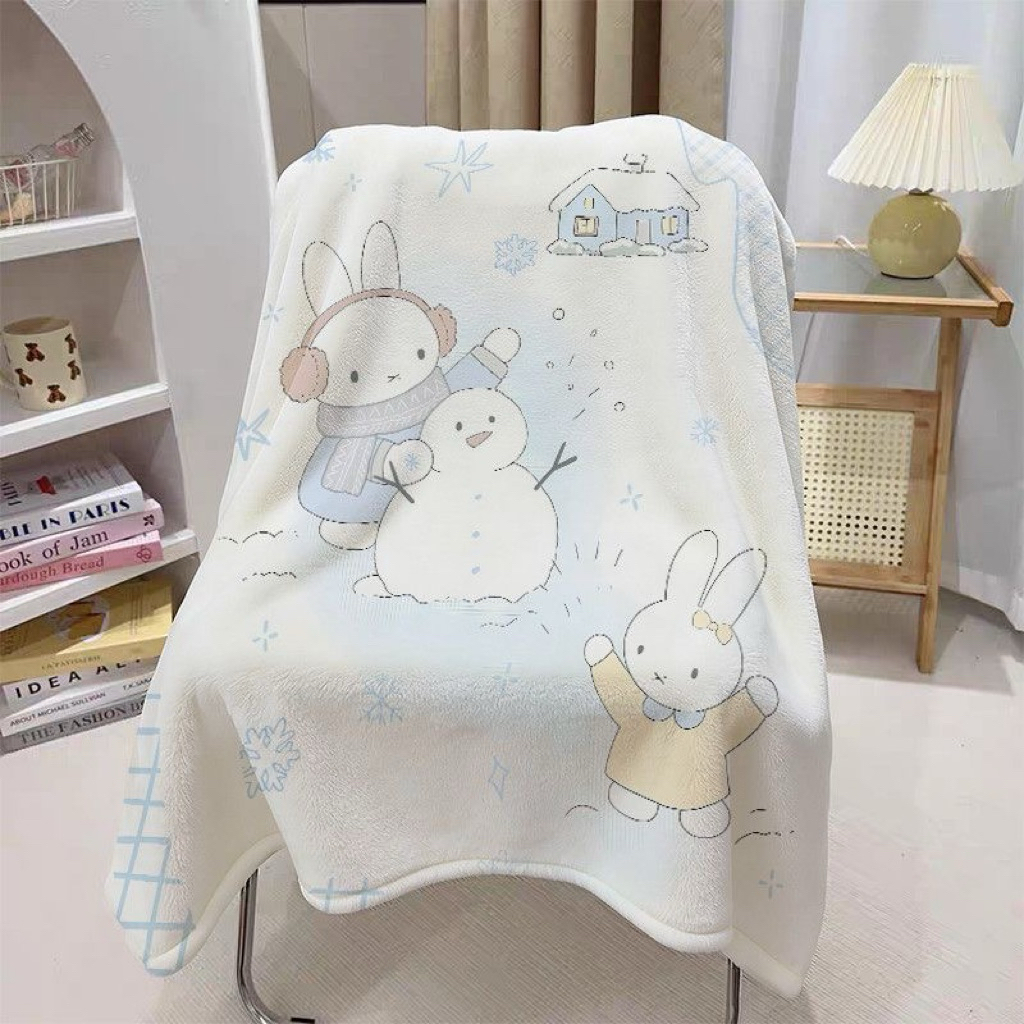 [PREORDER] Selimut Flanel Miffy Selimut AC Selimut Sofa Selimut Bahu Karakter Lucu