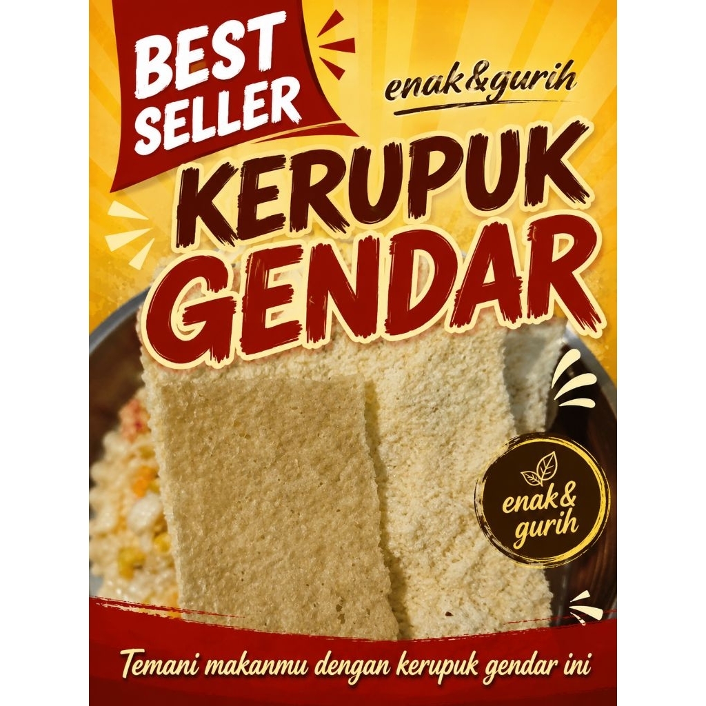 Gendar/kerupuk gendar/puli/nasi