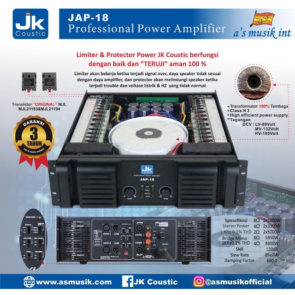 POWER JK COUSTIK JAP 18/ Power Jk Coustik Jap 18/ power jk coustik jap 18