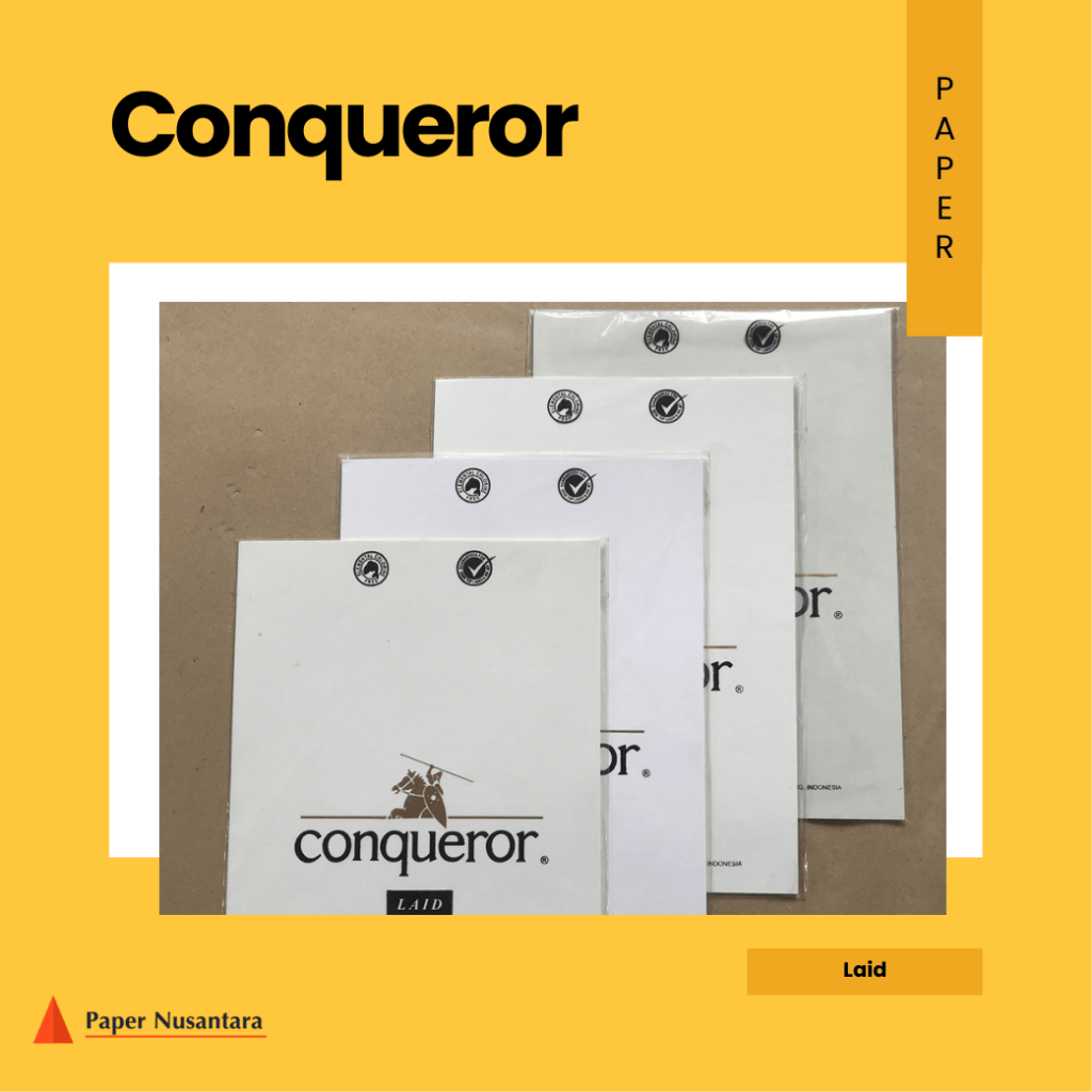 [10 Lembar] Kertas Import Conqueror Laid Ukuran A4 | Kertas Fancy Impor Sertifikat Piagam Kartu Nama