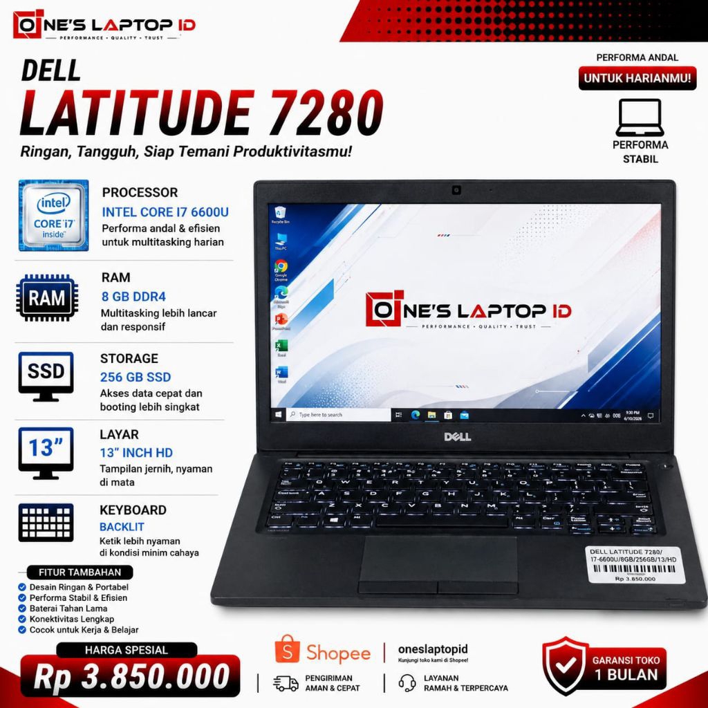 DELL LATITUDE 7280 I7-6600U