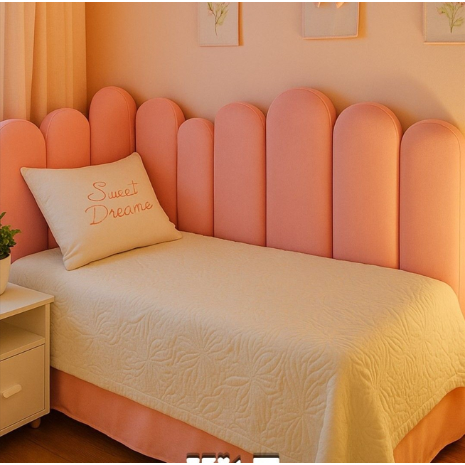 Sandaran Tempat Tidur Mewah Headboard Tempel Dinding