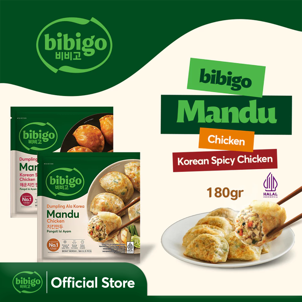 Twinpack - Bibigo Mandu Spicy 180 + Mandu Chicken 180