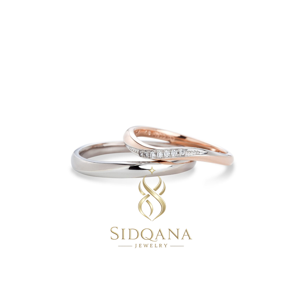 Sidqana Jewelry - Cincin Couple Silver Perak Murni - Couple Ring