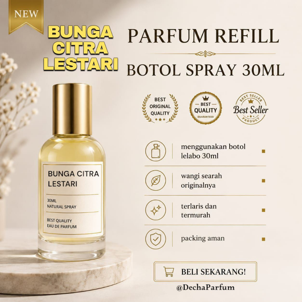 (LLB 30ML) BUNG4 C1TR4 LEST4RI PARFUM REFILL 30ML TERLARIS MURAH DAN TAHAN LAMA