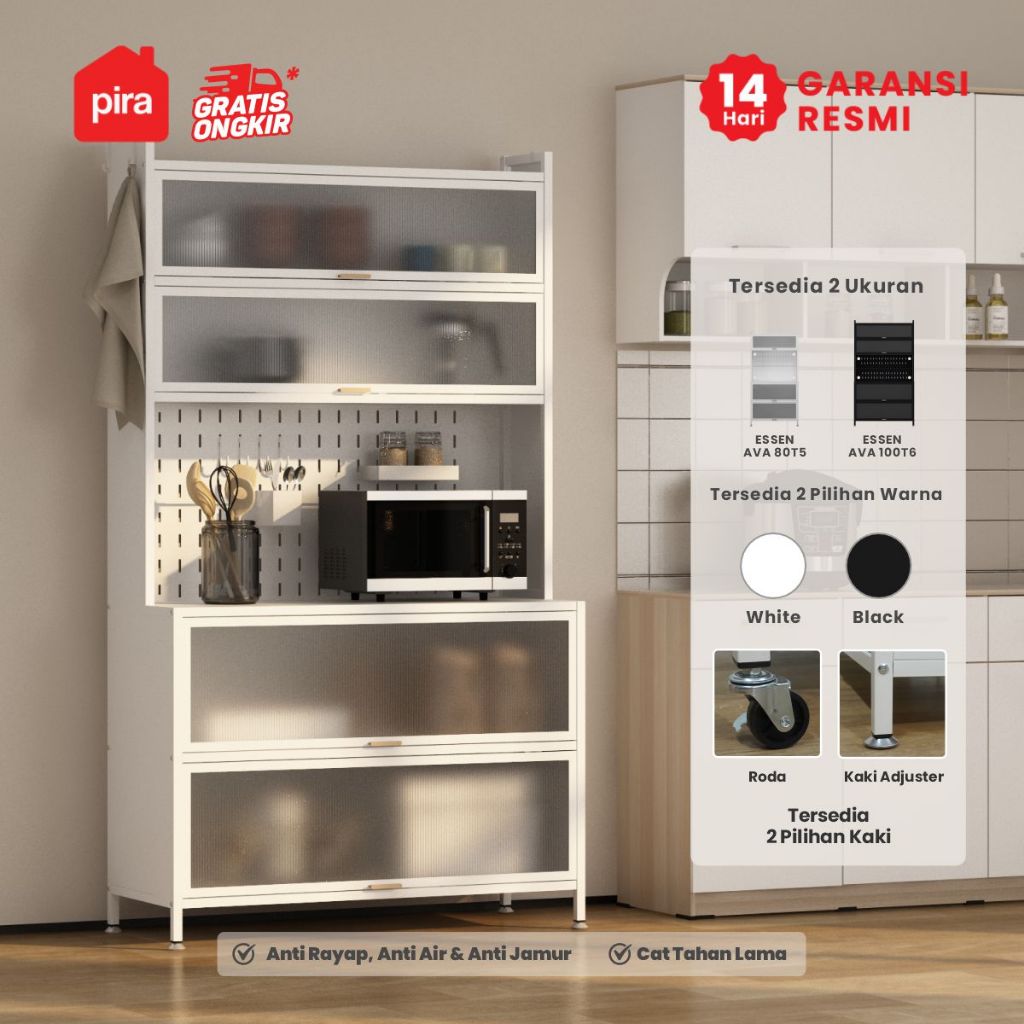 PIRA - ESSEN AVA MKC Lemari Dapur / Rak Dapur / Rak Oven / Rak Microwave / Rak Piring / Rak Dapur Be