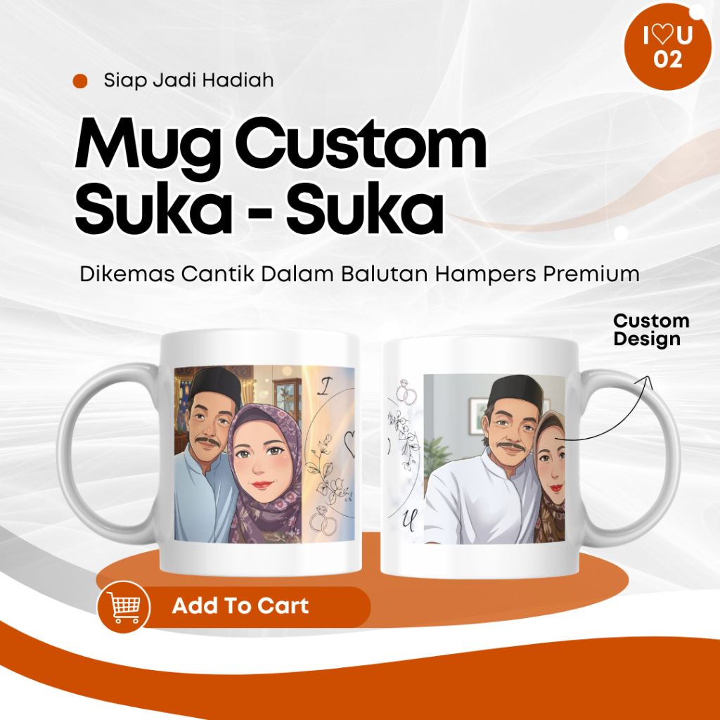 Gelas Mug Custom Nama Foto Logo + Hampers Premium | Hadiah Spesial Anniversary & Ulang Tahun