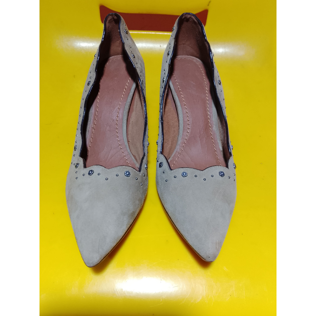 COACH Leather Sepatu Heels Sepatu wanita AUTHENTIC WITH TAG
