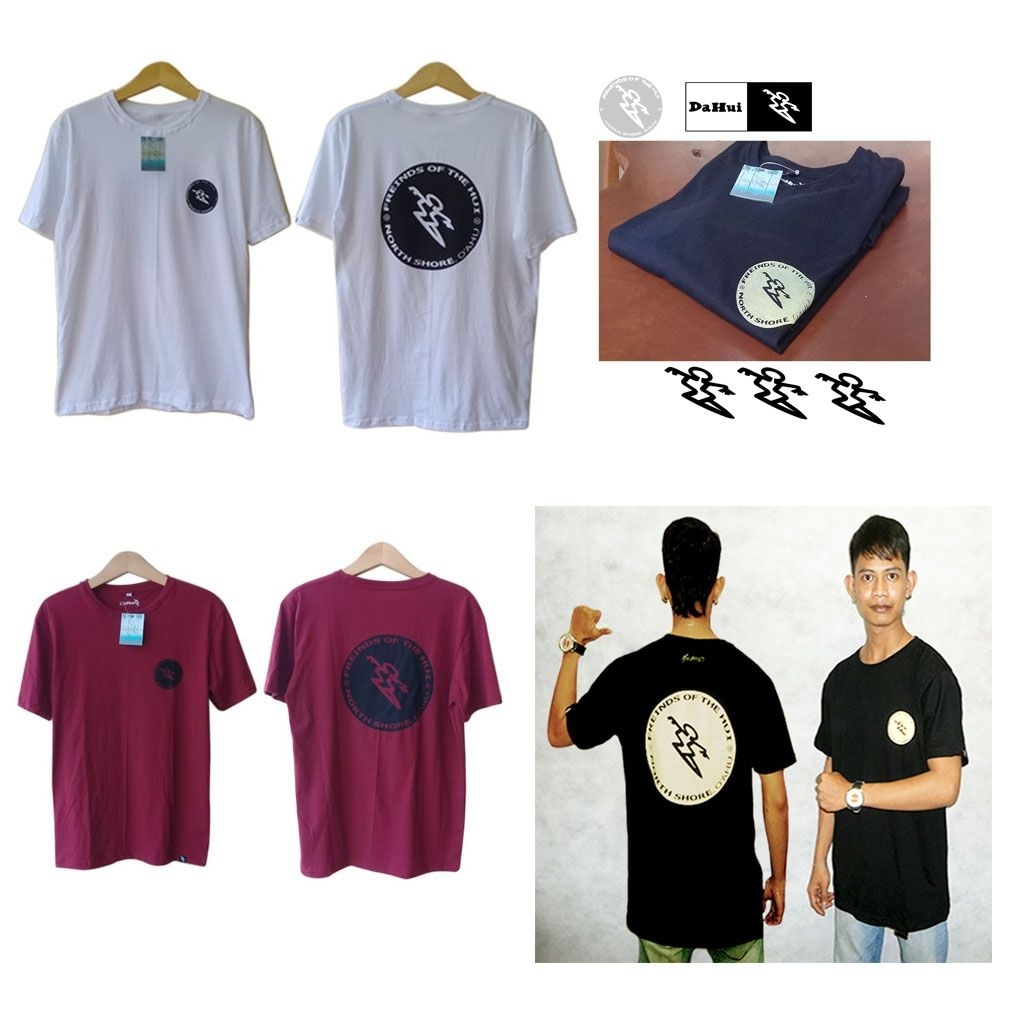Kaos Santai Untuk Pria Bahan Katun Combed 24s Dahui Tshirt Premium Sablon Dua Sisi