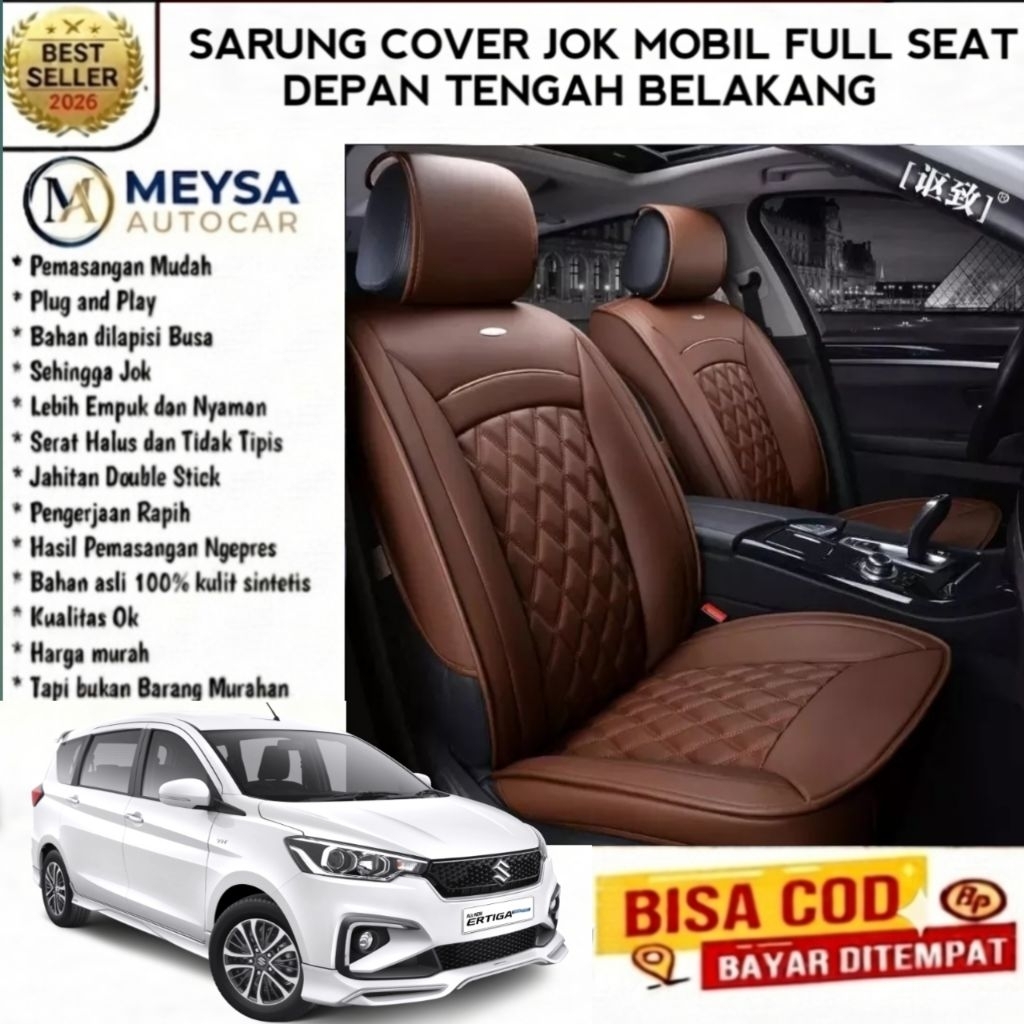 Sarung jok mobil ertiga 2019 all tipe GL GX full set semua baris