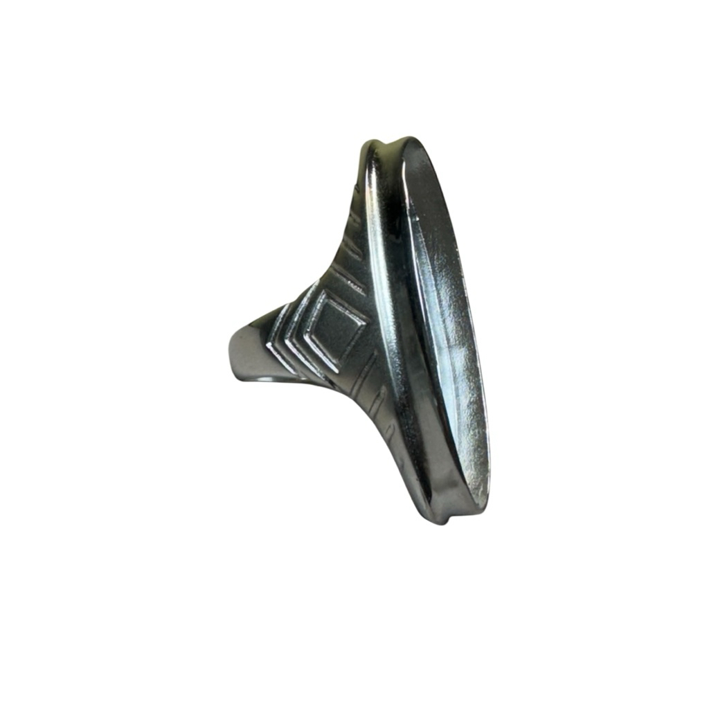RA001 Ring cincin emban cangkang alpaka model pandan