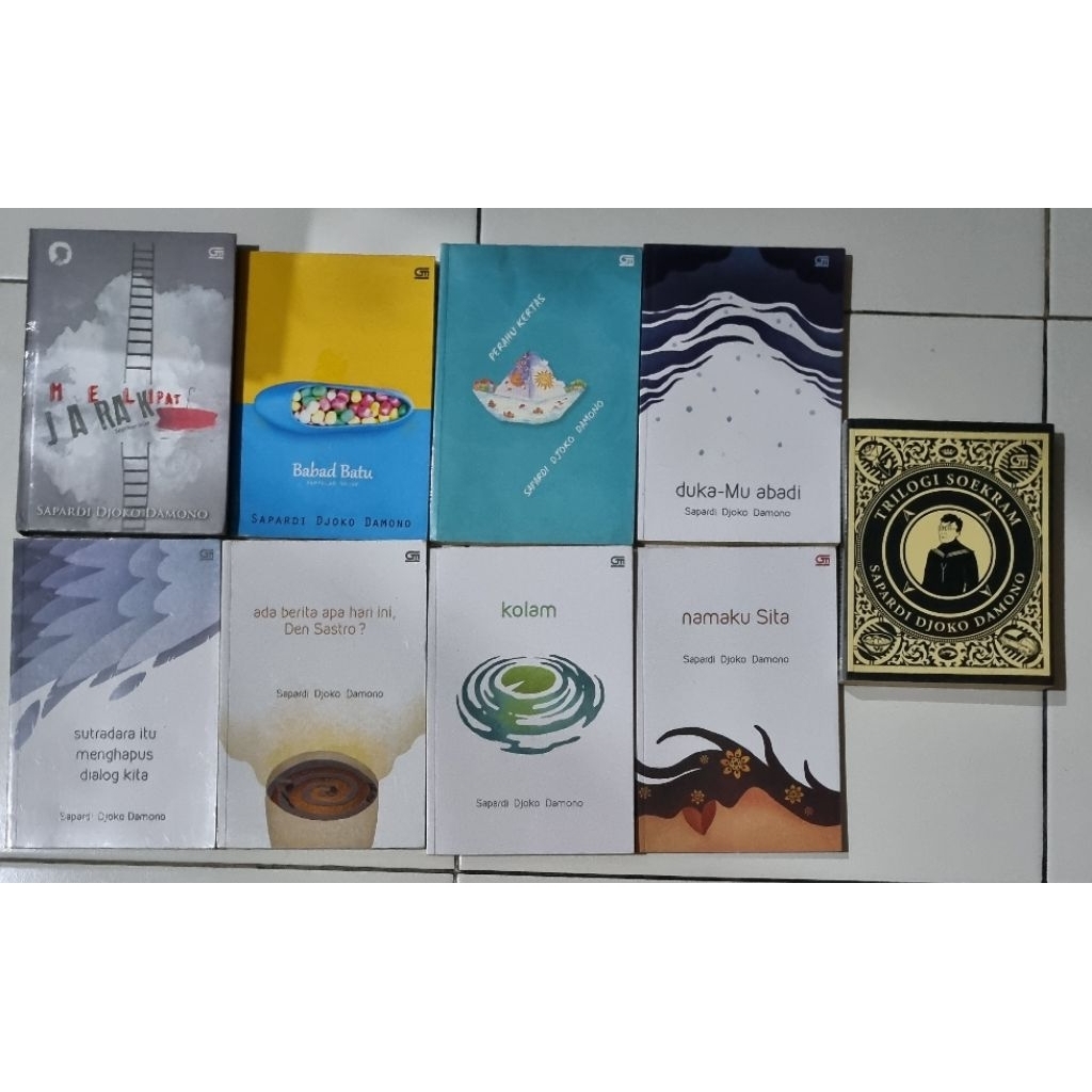 Aneka Buku Sapardi Djoko Damono Preloved ORIGINAL | Trilogi Soekram | Kolam | Babad Batu | Melipat J