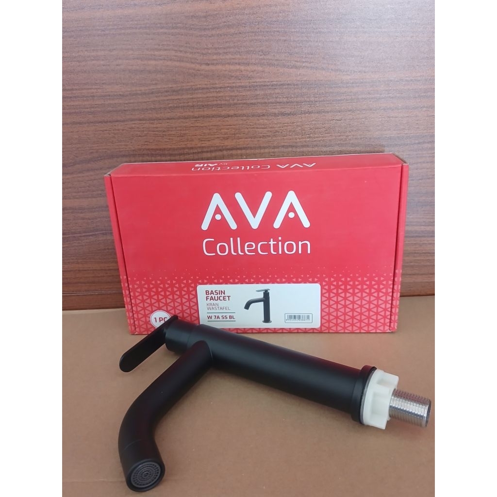 AVA COLLECTION VASIN FAUCET KRAN WASTAFEL MODEL W 7A SS BL (BLACK)  DAN MODEL W 7A SS (SILVER)
