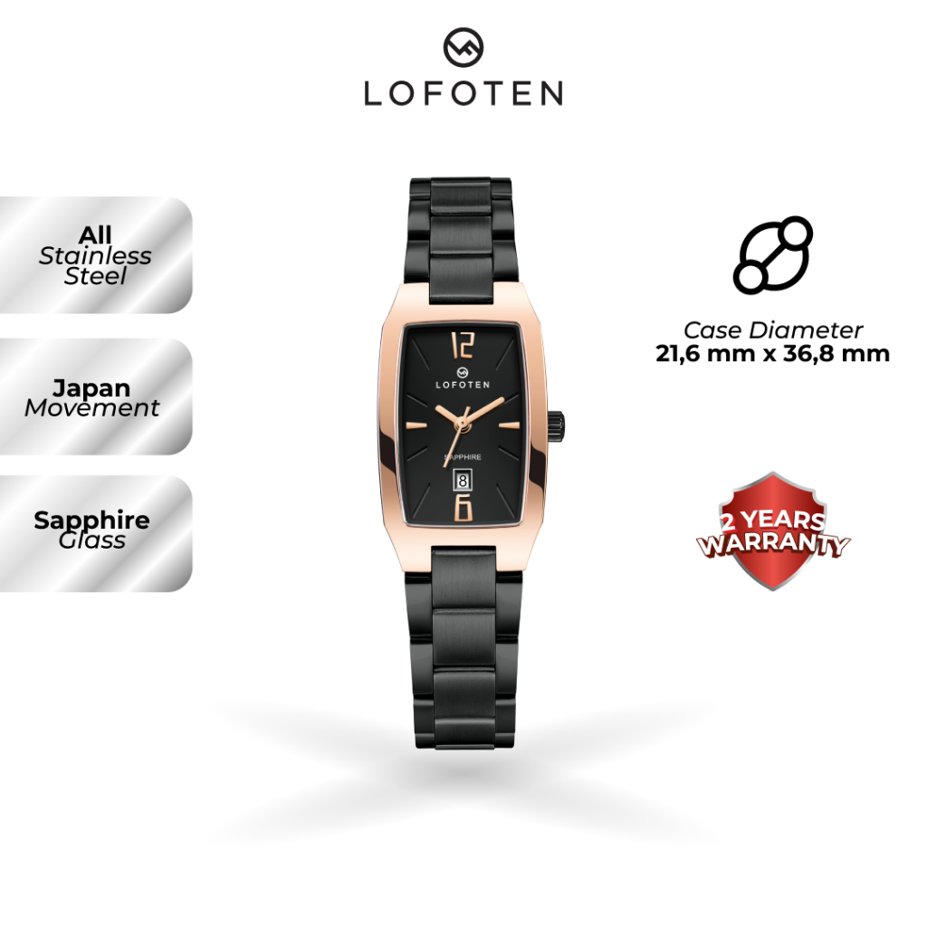 LOFOTEN Jam Tangan wanita F-2321L STAINLESS STEEL Original Watch