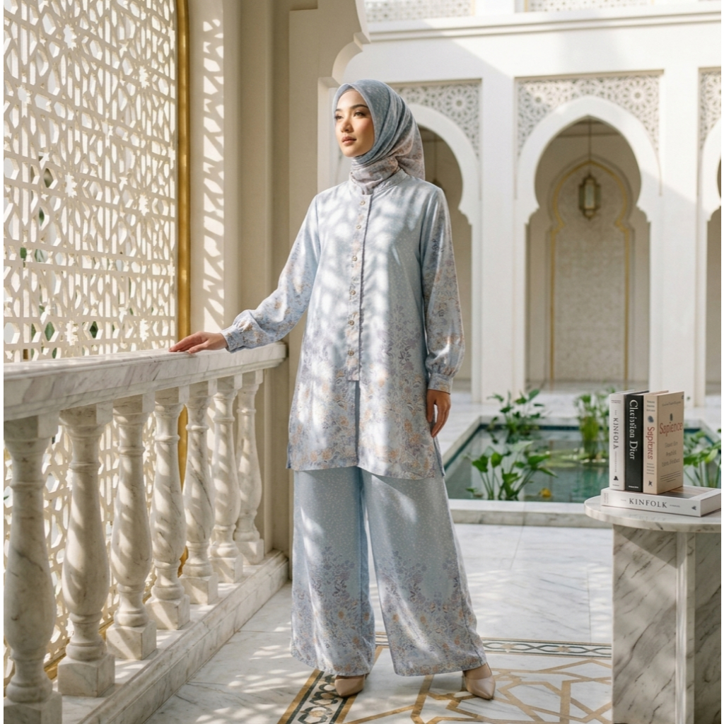 Set Tunik Nadia Panjang Kulot Modis untuk Wanita By Yayoe Hijab