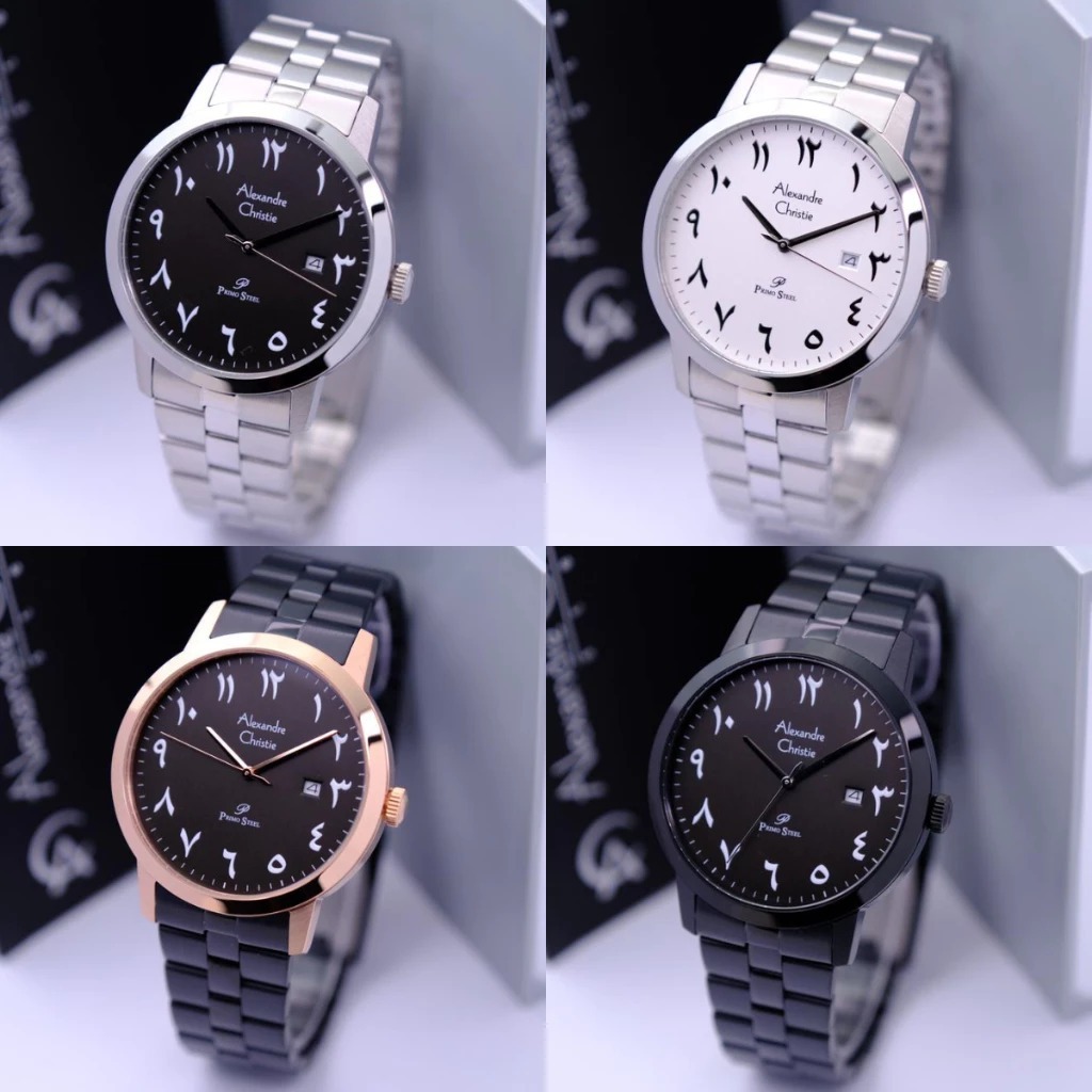 ORIGINAL Jam Tangan Pria Alexandre Christie AC 1024 / AC1024 Garansi 1 Tahun - Rantai
