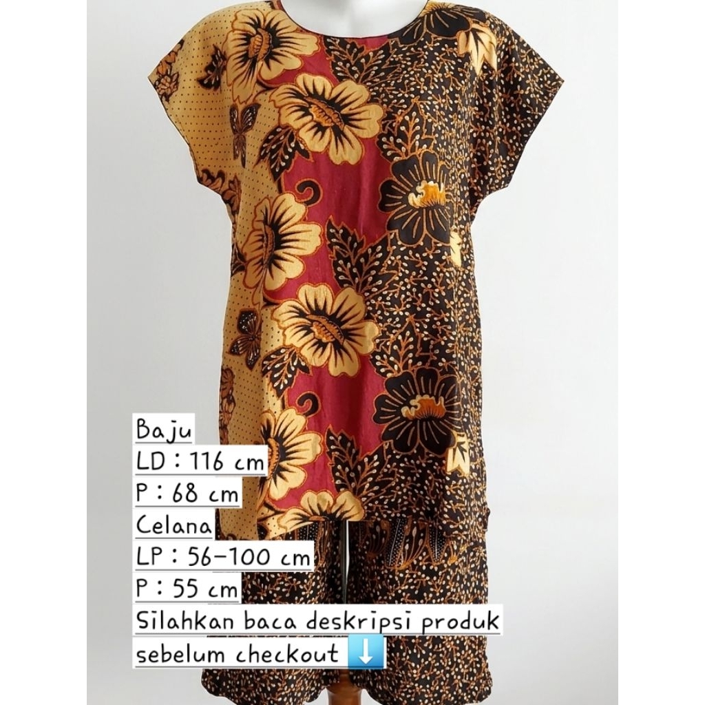 [PL] Setelan Daster Celana Wanita | Motif Batik