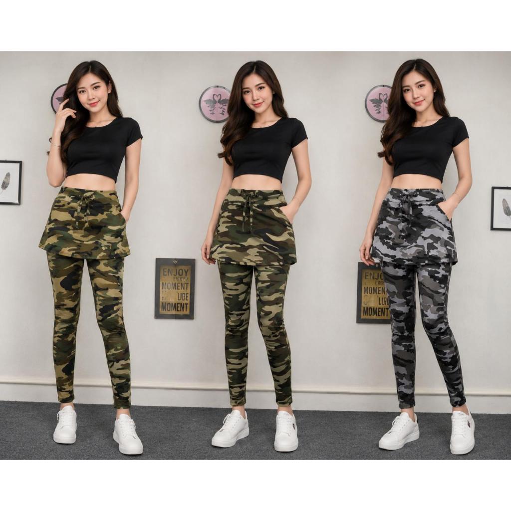 Celana Senam Rok ARMY  Senam/Celana Rok Army/Rok Celana Army Wanita/Celana Rok Army Senam