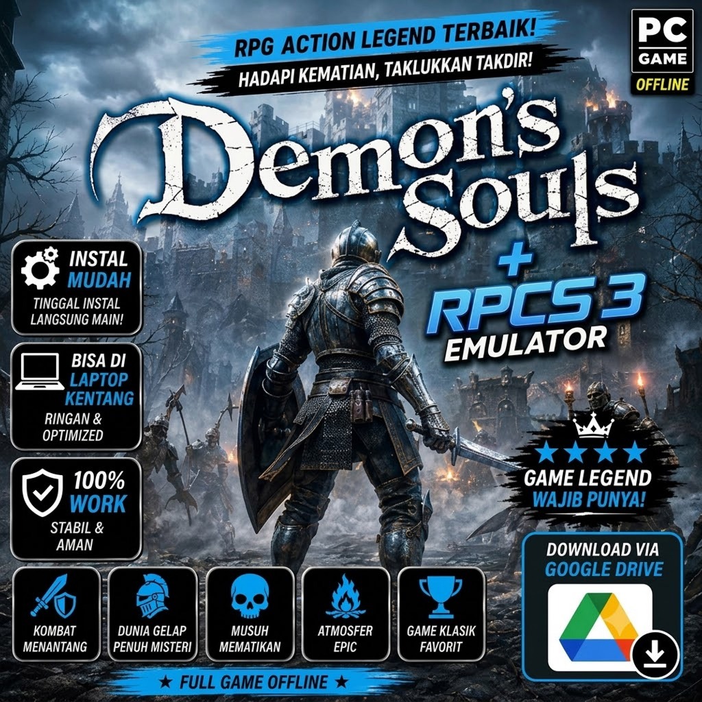 (RDP) DEMONS SOULS + RPCS 3 EMULATOR - GAME PC RAJA DIGITAL PRO
