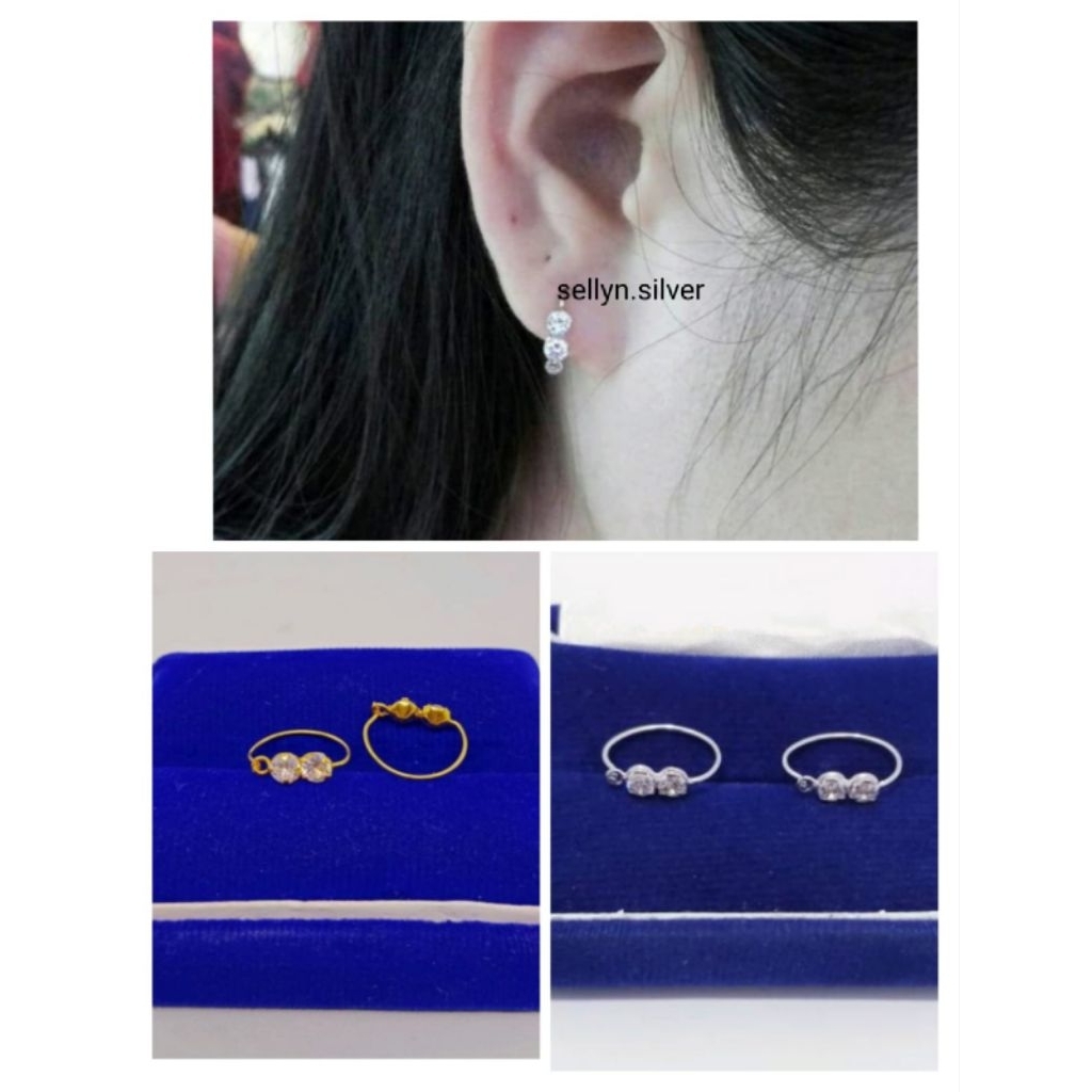 Anting Kenip Bayi/Anak Perak 925 Asli