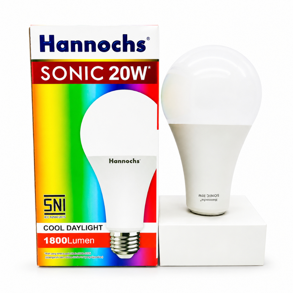 Lampu Led Hannochs Sonic 20 Watt - Bola Lampu Led Rumah Cahaya Putih CDL