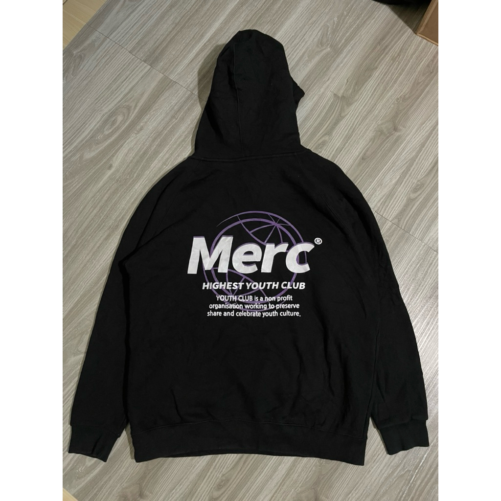 Hoodie acover  merc  black bahan tebal mewah