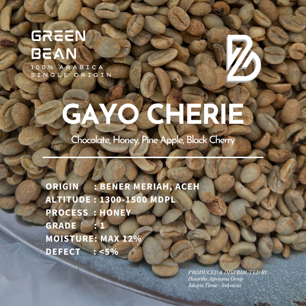 Biji Kopi Green Bean Gayo Honey Cherie 100% Arabica Single Origin Grade 1