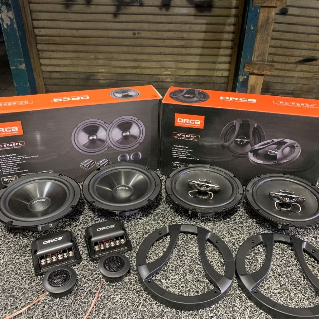 Speaker orca 6.5 inch split RC-652SPL + Coaxial RC-686SP 1 set speaker mobil
